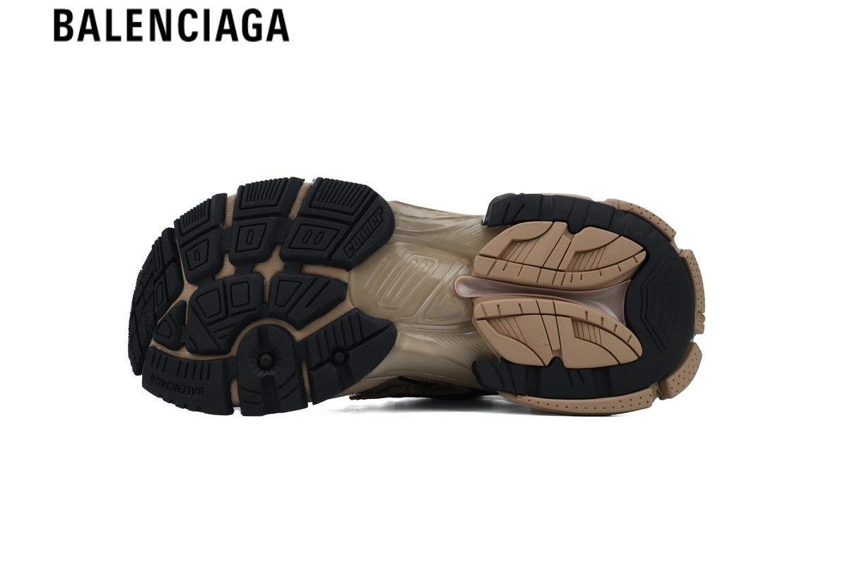 Balenciaga Runner men's shoes women sneakers ¡ª Beige Mesh & Black Synthetic Overlays