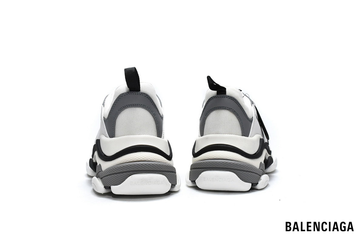 Balenciaga Triple S men's shoes  women sneakers ¨C White, Grey & Black