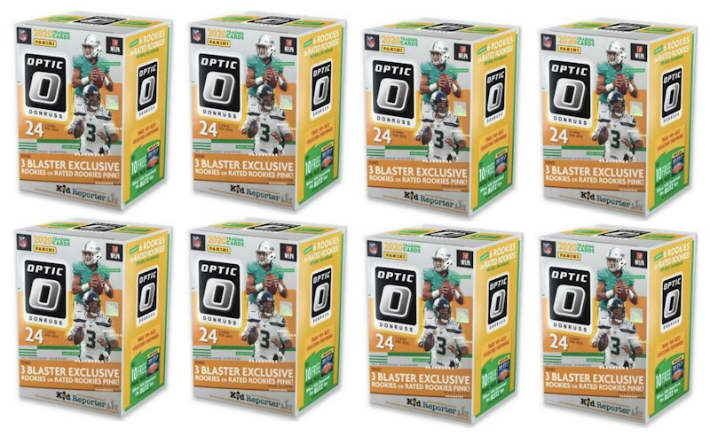 2020 Panini Donruss Optic Football Blaster Box (Pink Parallels) 8x Lot