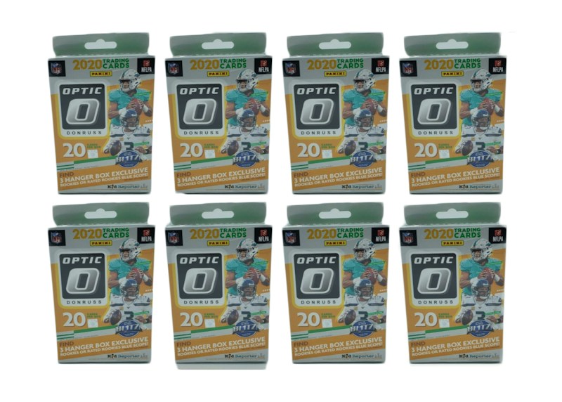 2020 Panini Donruss Optic Football Hanger Box (Blue Scope Parallels) 8x Lot