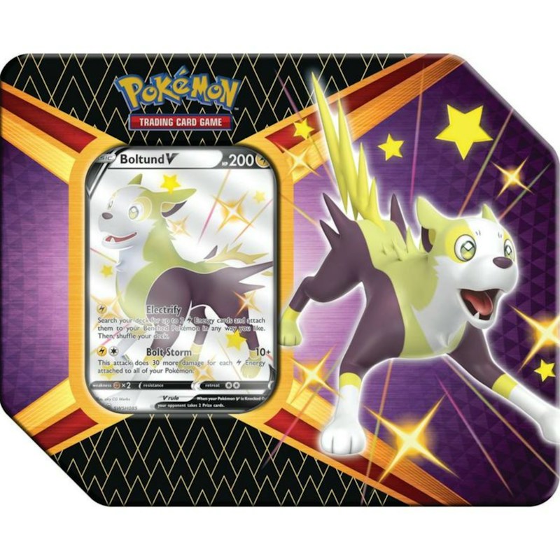 Pok¨¦mon TCG Sword & Shield Shining Fates Boltund V Tin (6 Booster Packs)