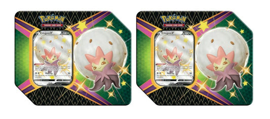 Pok¨¦mon TCG Sword & Shield Shining Fates Eldegoss V Tin 2X Lot (6 Booster Packs)