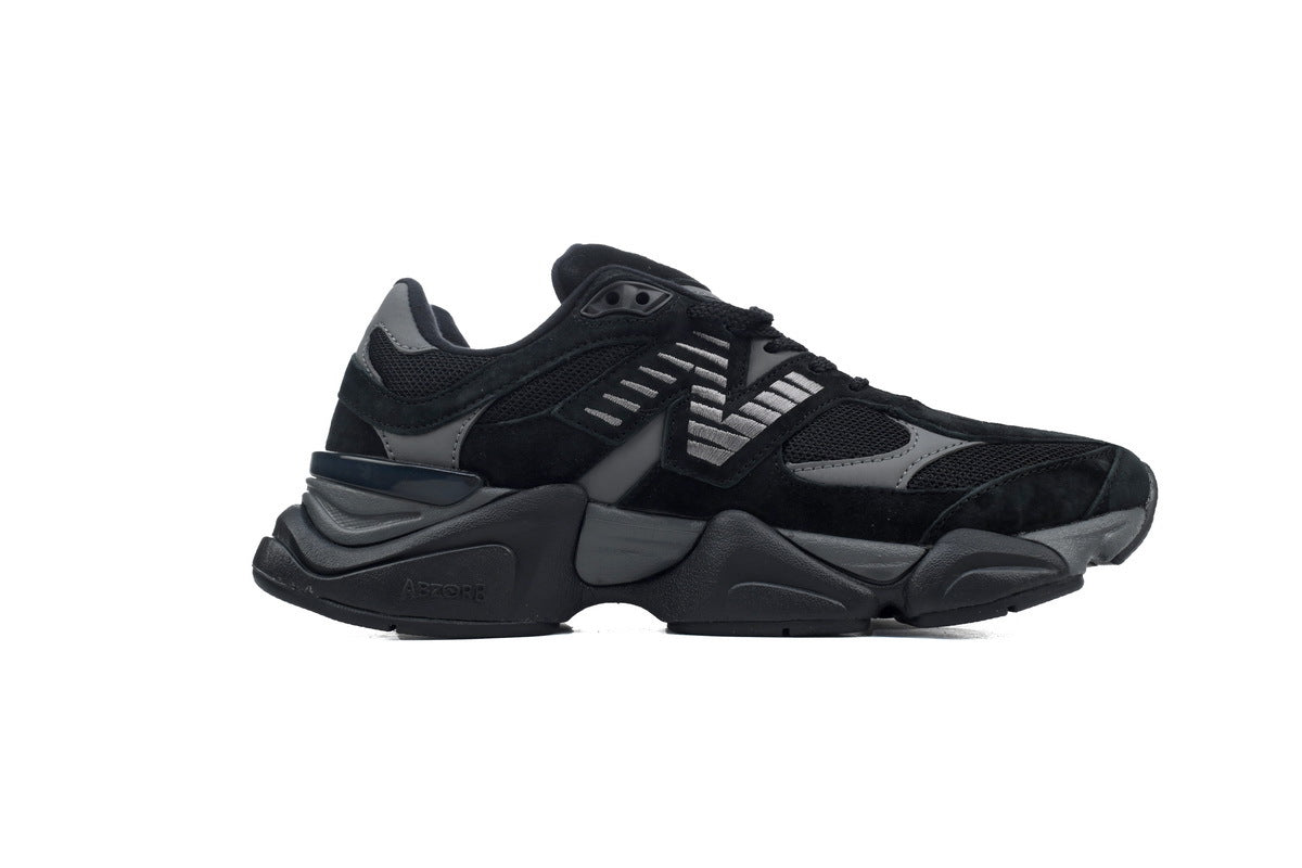 New Balance 9060 Women's & Men's Black Charcoal Chunky Retro Sneakers