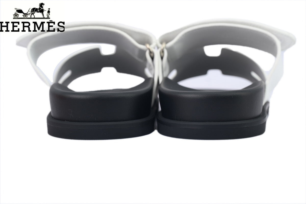 Herm¨¨s Black Leather Double-Strap Adjustable Slide Sandal