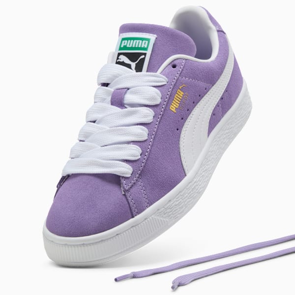 PUMA Suede XL Lavender Purple-White-Gold puma shoes for men  womens shoes  roma shoes
