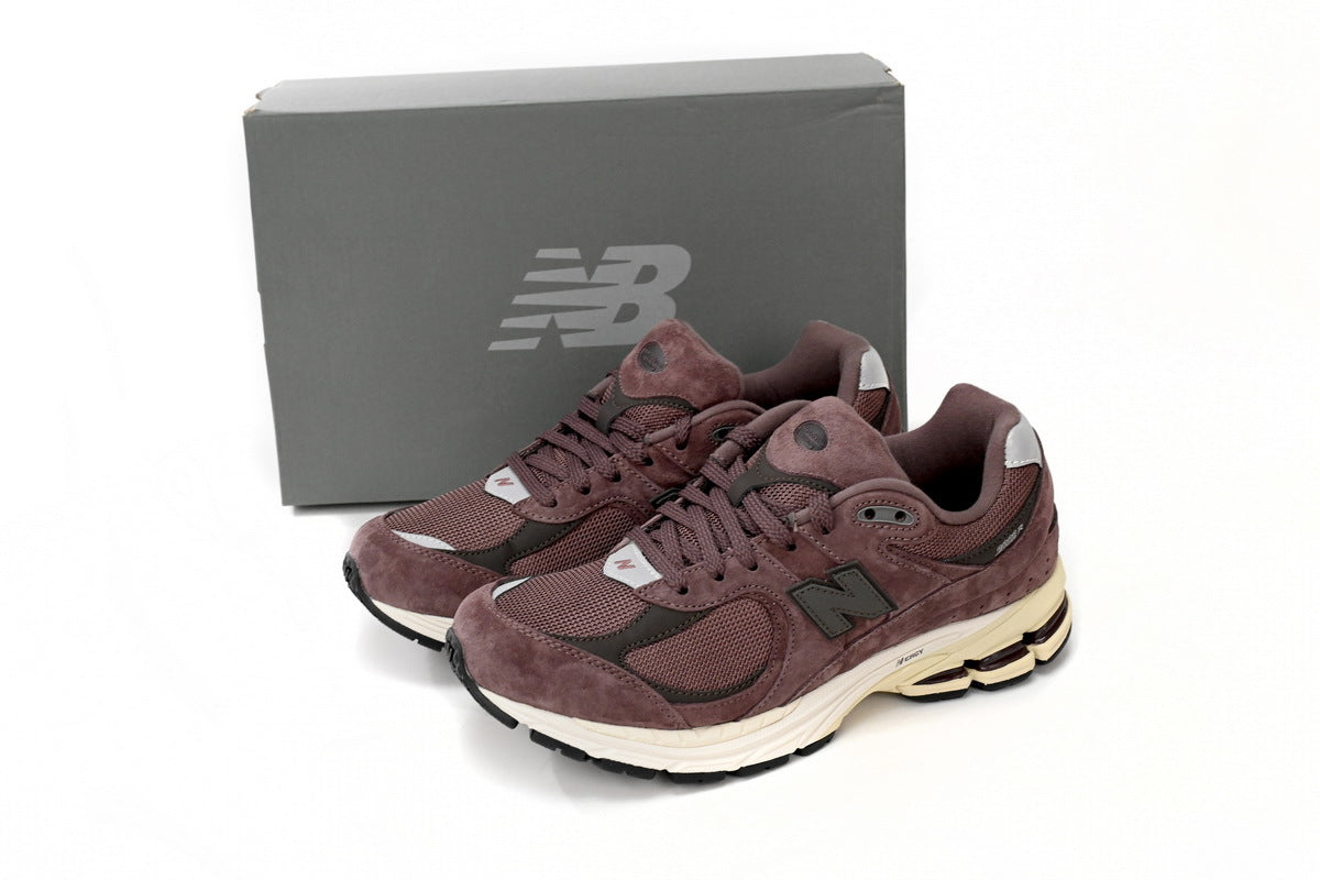 New Balance 2002R Women's & Men's Burgundy & Cream Retro Sneakers