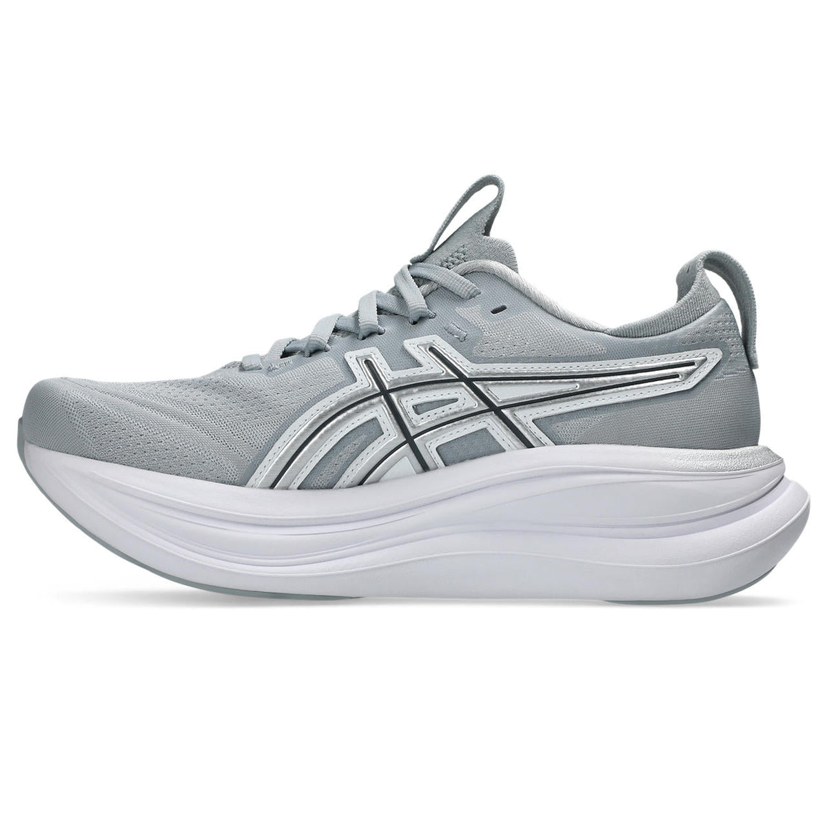 Asics womens shoes  neutral running shoes mens  sneakers Gel-Nimbus 28 Light Gray / Silver / White