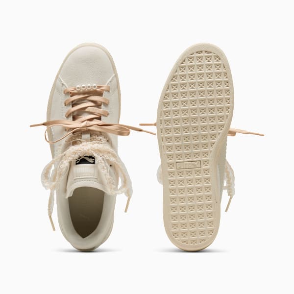 Puma Suede ¡ª Cream / Lace Ribbon / Pearl puma shoes for men  womens shoes  roma shoes