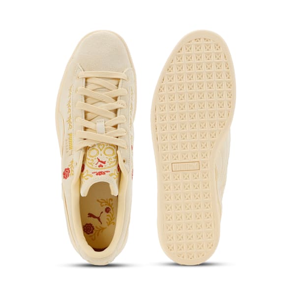 Puma Suede ¡ª Cream / Floral Embroidery puma shoes for men  womens shoes  roma shoes