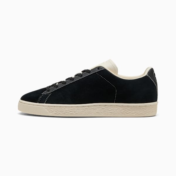 PUMA Suede Vintage Black-Off-White Stitch puma shoes for men  womens shoes  roma shoes