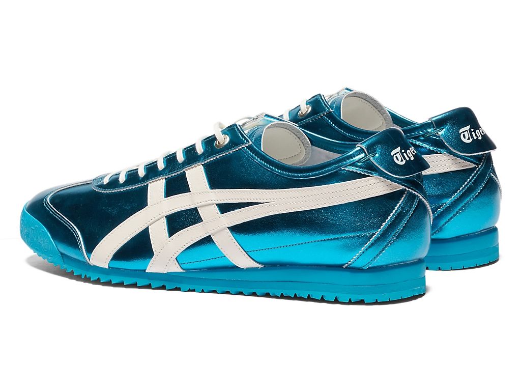 Onitsuka Tiger Mexico 66 Unisex Sneakers ¨C Metallic Blue White Stripe  running shoes women asics mens shoes