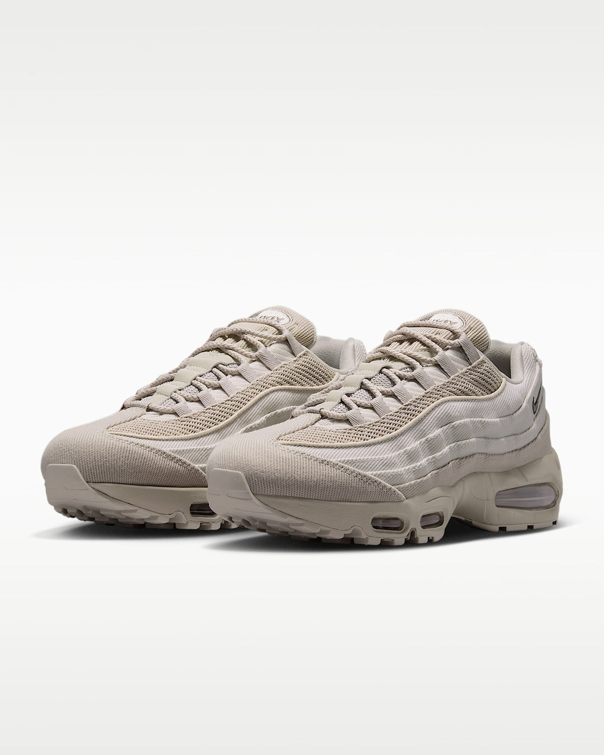 Nike Air Max 95 ¨C Beige Mesh Canvas Athletic Sneakers