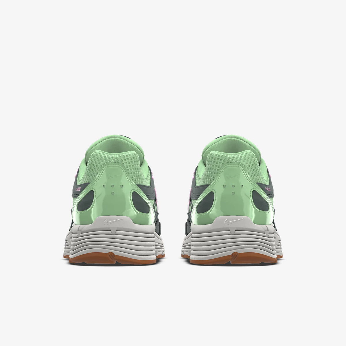 Nike P-6000 ¨C Green / Pink / Gum Mesh Athletic Sneakers