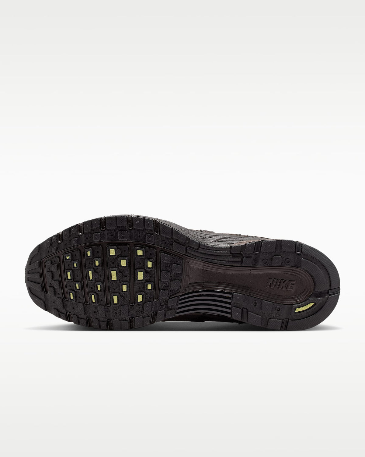 Nike P-6000 ¨C Dark Brown / Yellow Mesh Athletic Sneakers
