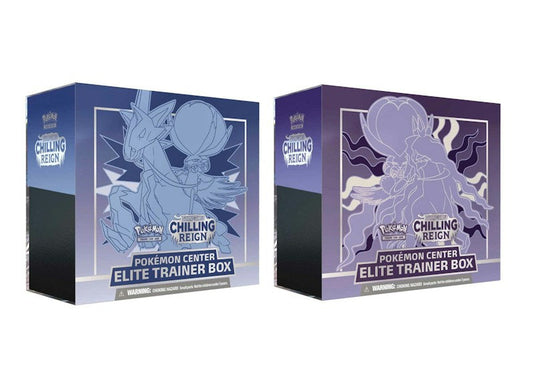 Pok¨¦mon TCG Sword & Shield Chilling Reign (Pok¨¦mon Center Exclusive) Elite Trainer Box Ice Rider Calyrex/Shadow Rider Calyrex 2x Bundle