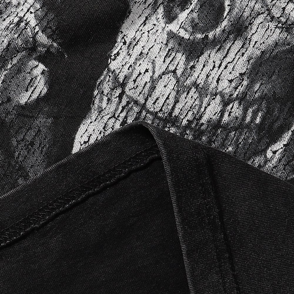MAJESTIK Death Chain Skull Graphic T-Shirt ¡ª detail