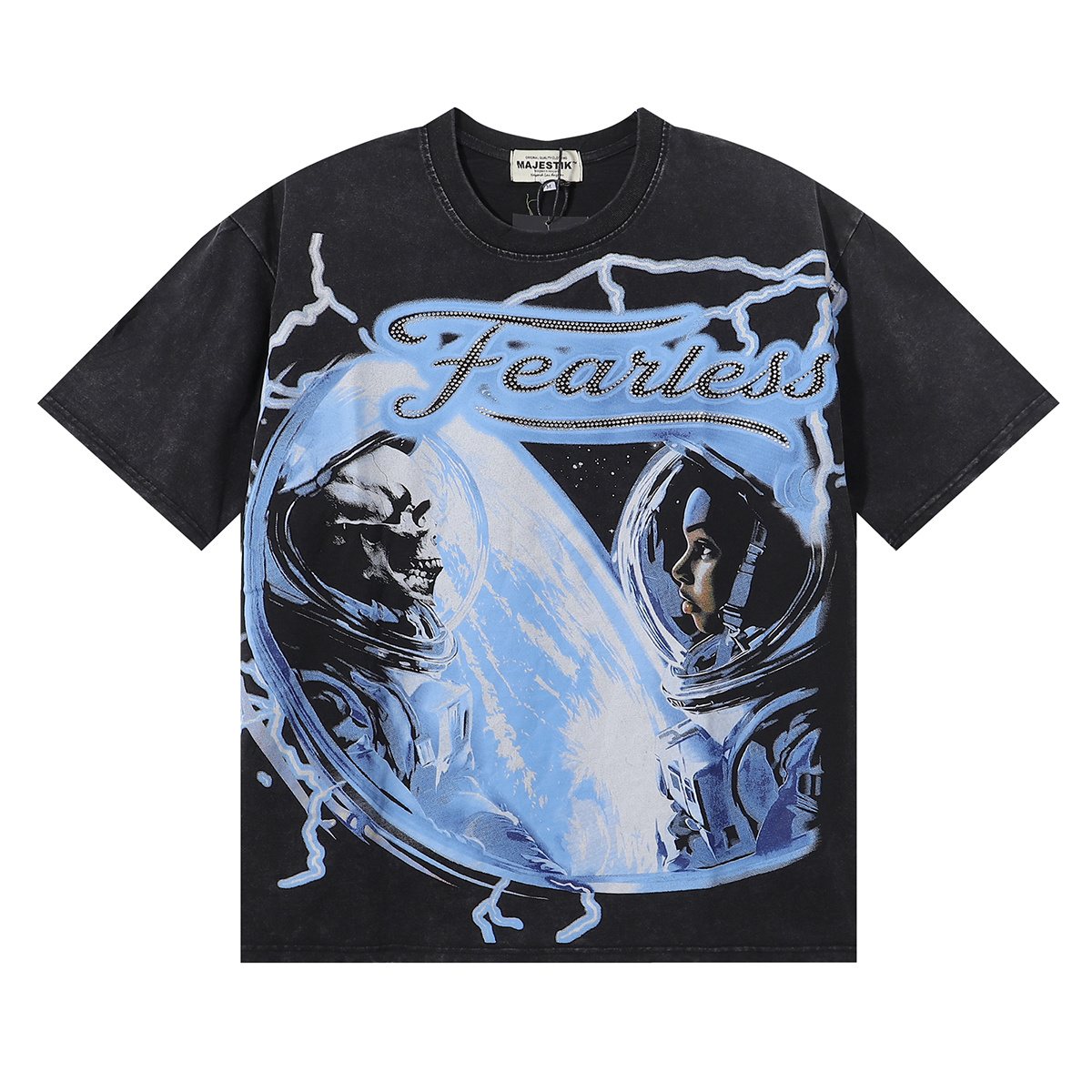 MAJESTIK Astronaut Skull Graphic T-Shirt ¡ª hero