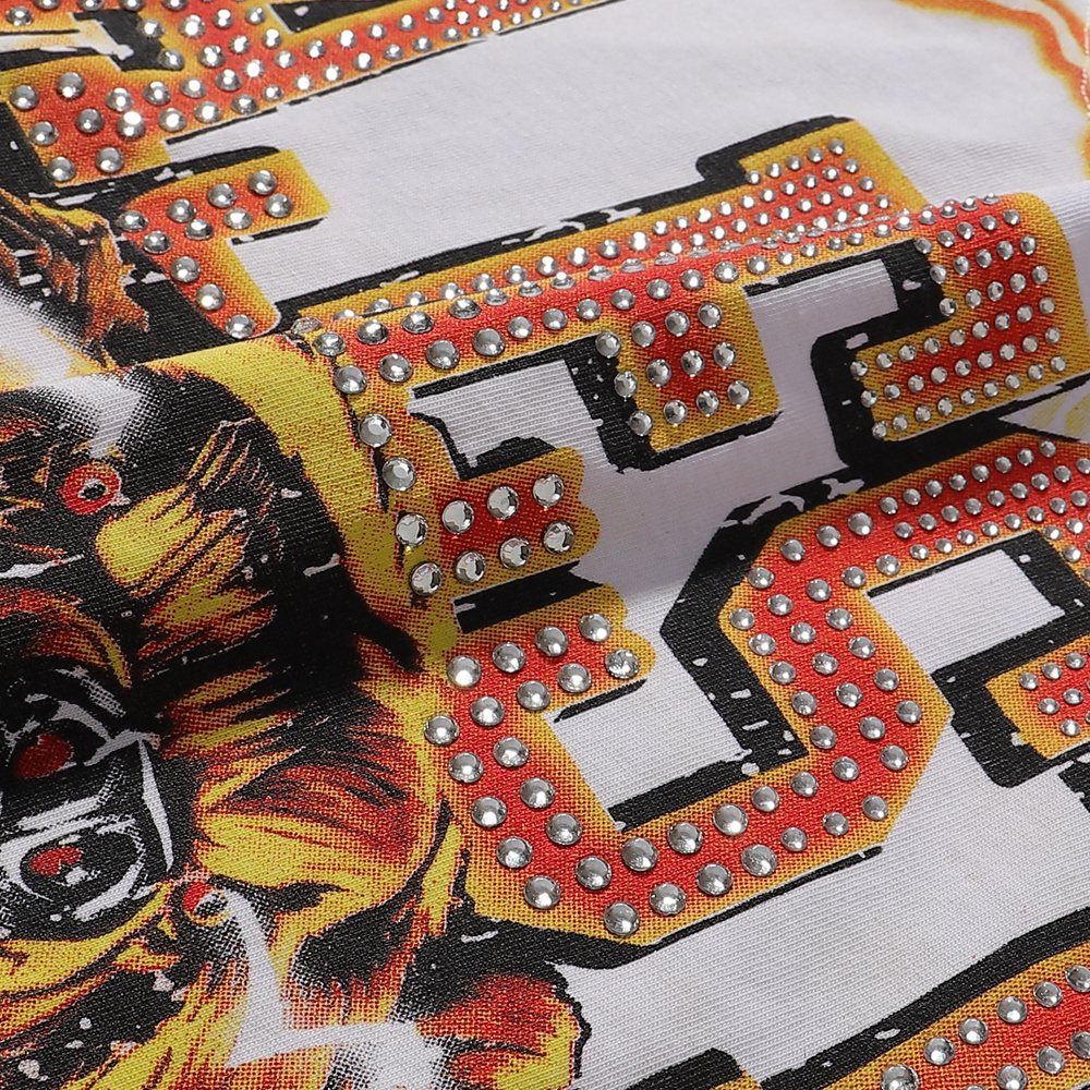 MAJESTIK Fearless 00 Football Bear Graphic T-Shirt ¡ª detail