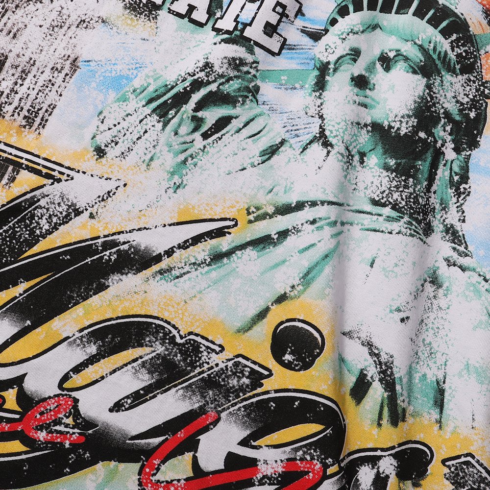 MAJESTIK Liberty Statue Rhinestone Graphic T-Shirt ¡ª detail