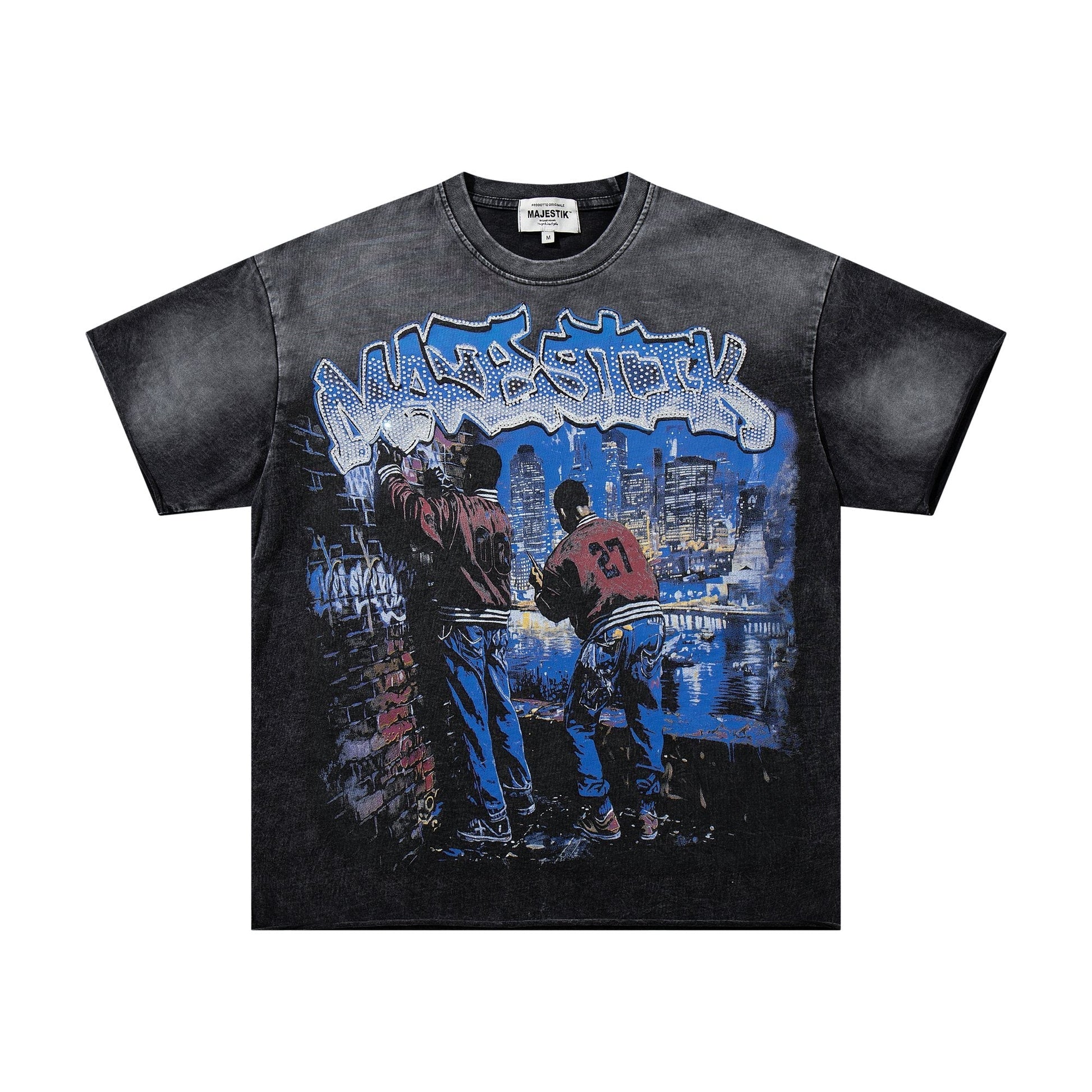 MAJESTIK Washed Black Tour Graphic T-Shirt ¡ª hero