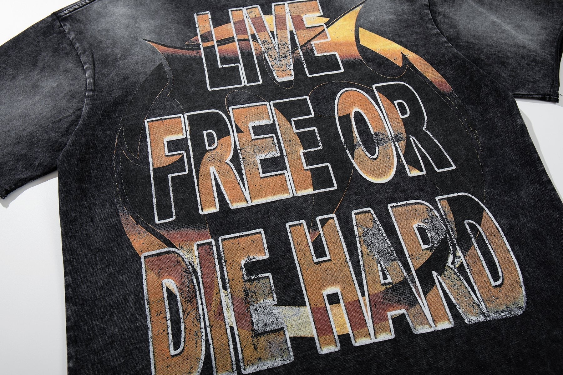 MAJESTIK Rhinestone Distressed Graphic T-Shirt ¡ª detail