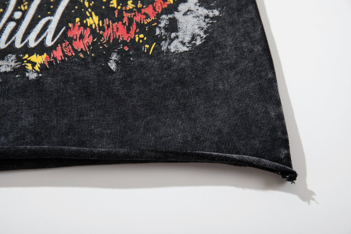 MAJESTIK Rhinestone Distressed Graphic T-Shirt ¡ª detail