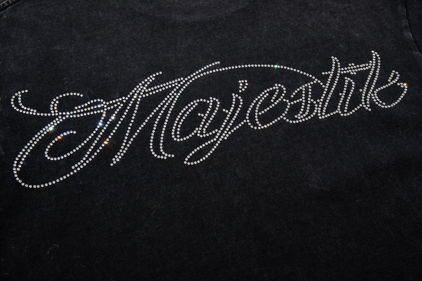 MAJESTIK Blue Football Graphic T-Shirt ¡ª detail