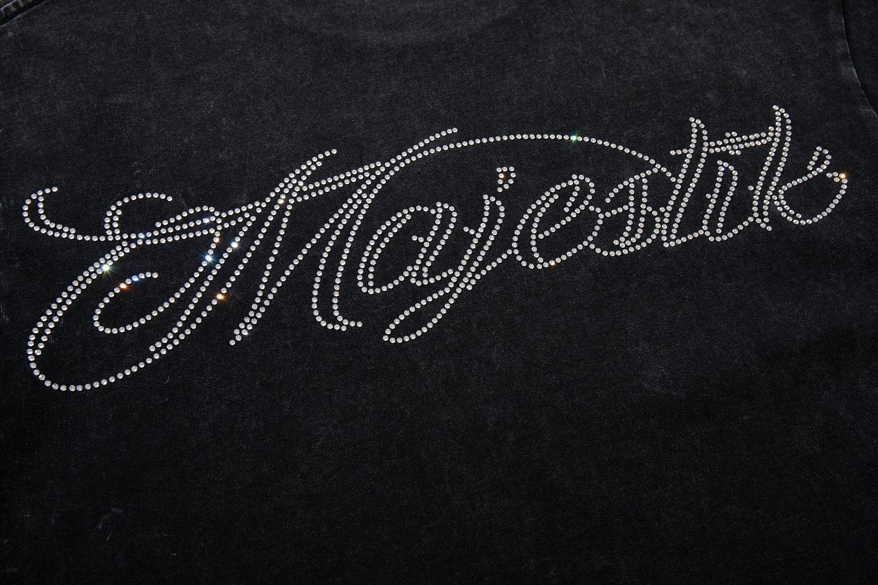 MAJESTIK Blue Football Graphic T-Shirt ¡ª detail