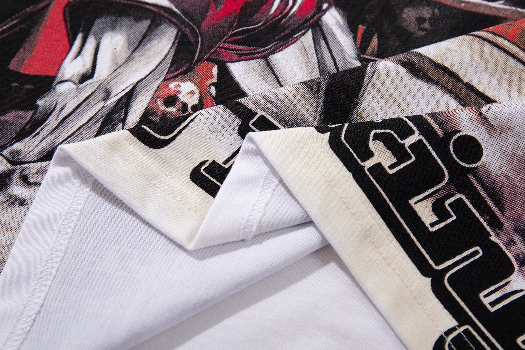 MAJESTIK Skeleton Boxing Graphic T-Shirt ¡ª detail