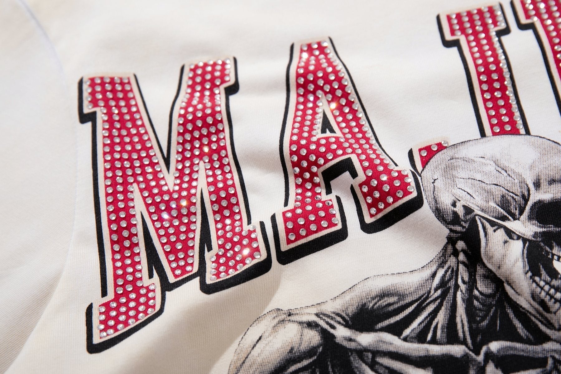 MAJESTIK Skeleton Boxing Graphic T-Shirt ¡ª detail