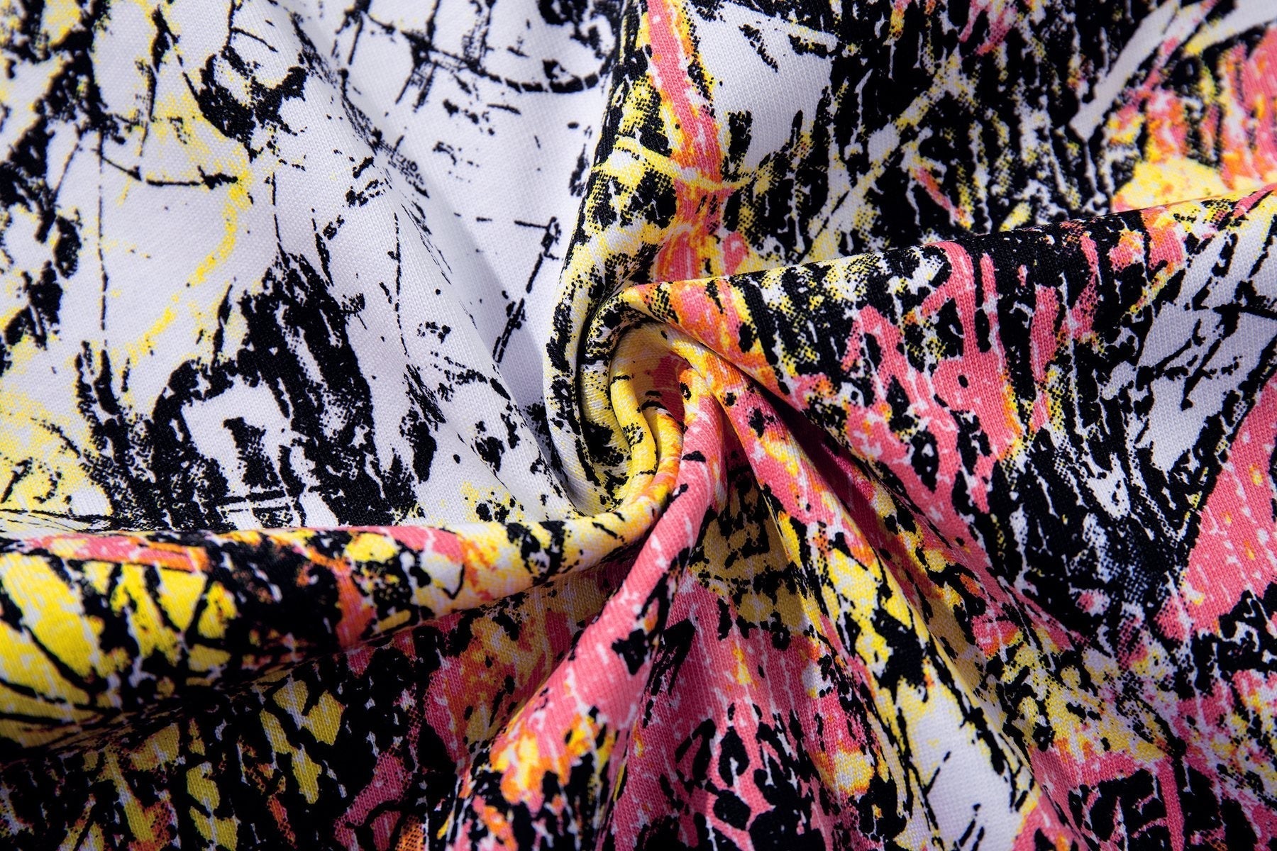 MAJESTIK Distressed Rhinestone Graphic T-Shirt ¡ª fabric_closeup