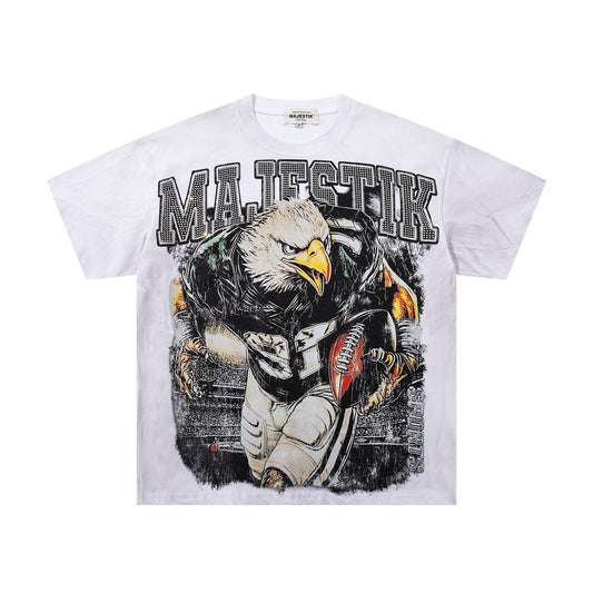 MAJESTIK Eagle Football Graphic Short-Sleeve T-Shirt - White ¡ª hero