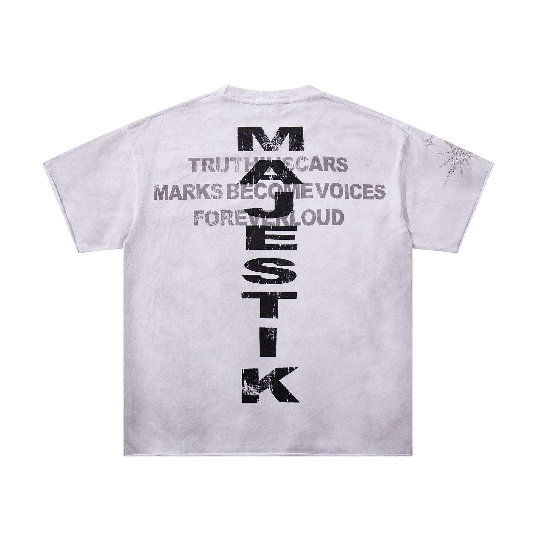 MAJESTIK Rhinestone Graphic Short-Sleeve T-Shirt ¡ª back