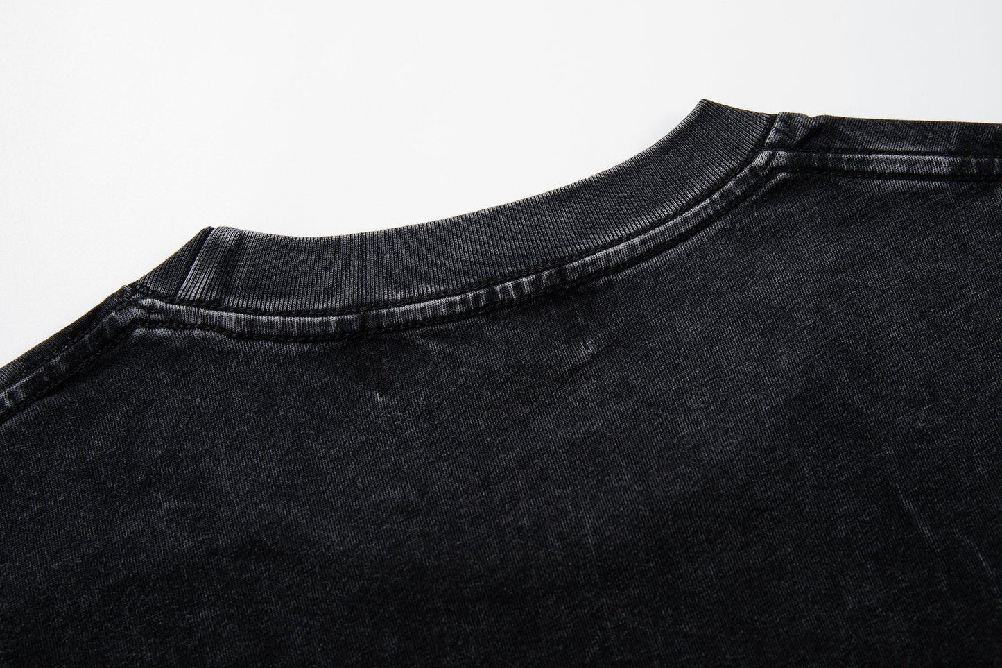 MAJESTIK Washed Black Boxing Graphic T-Shirt ¡ª detail