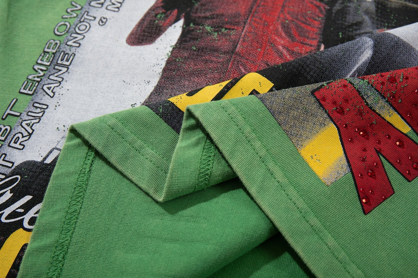 MAJESTIK Racing Graphic T-Shirt - Green ¡ª detail