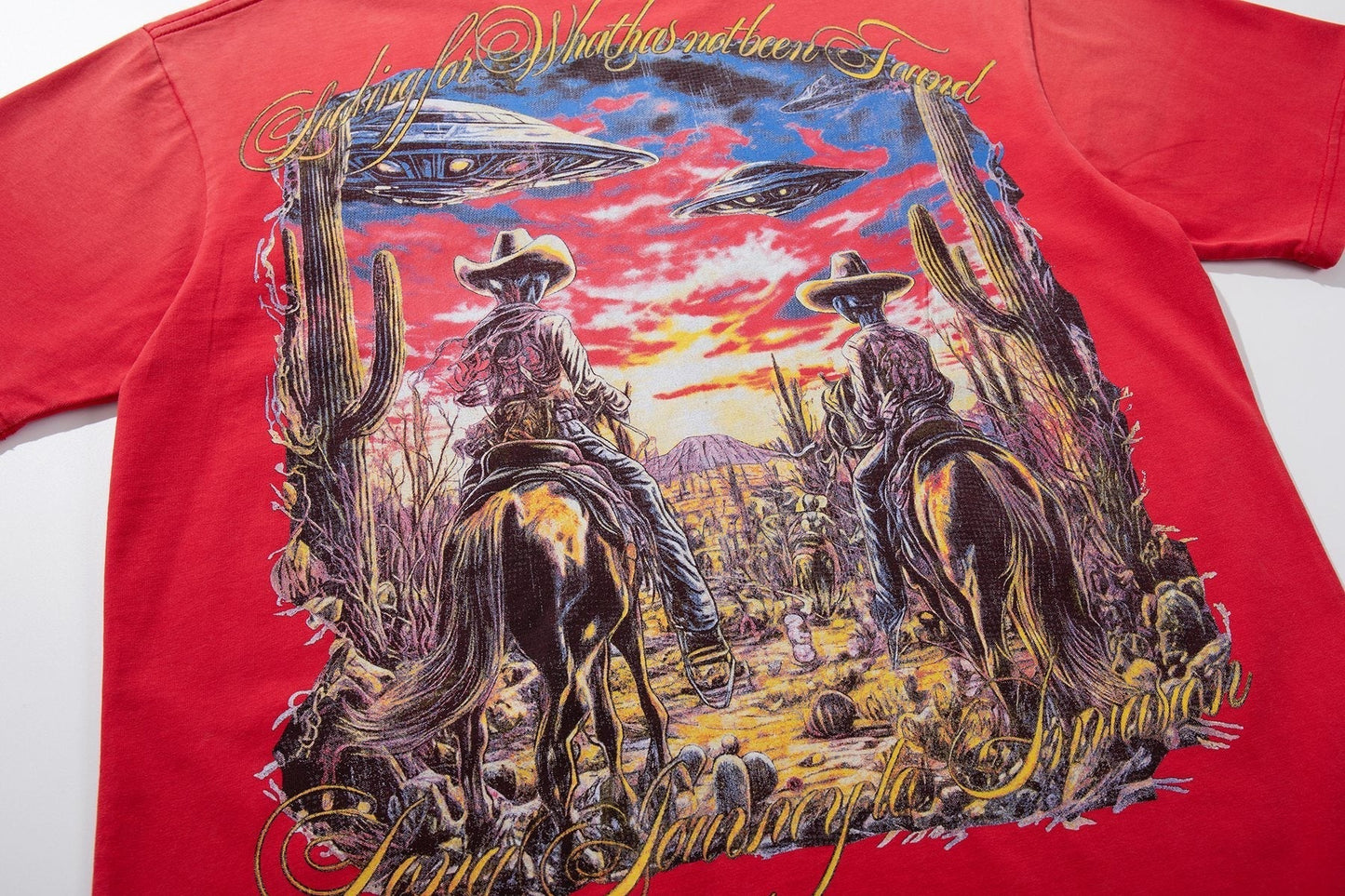 MAJESTIK Western Horse Graphic T-Shirt ¡ª detail