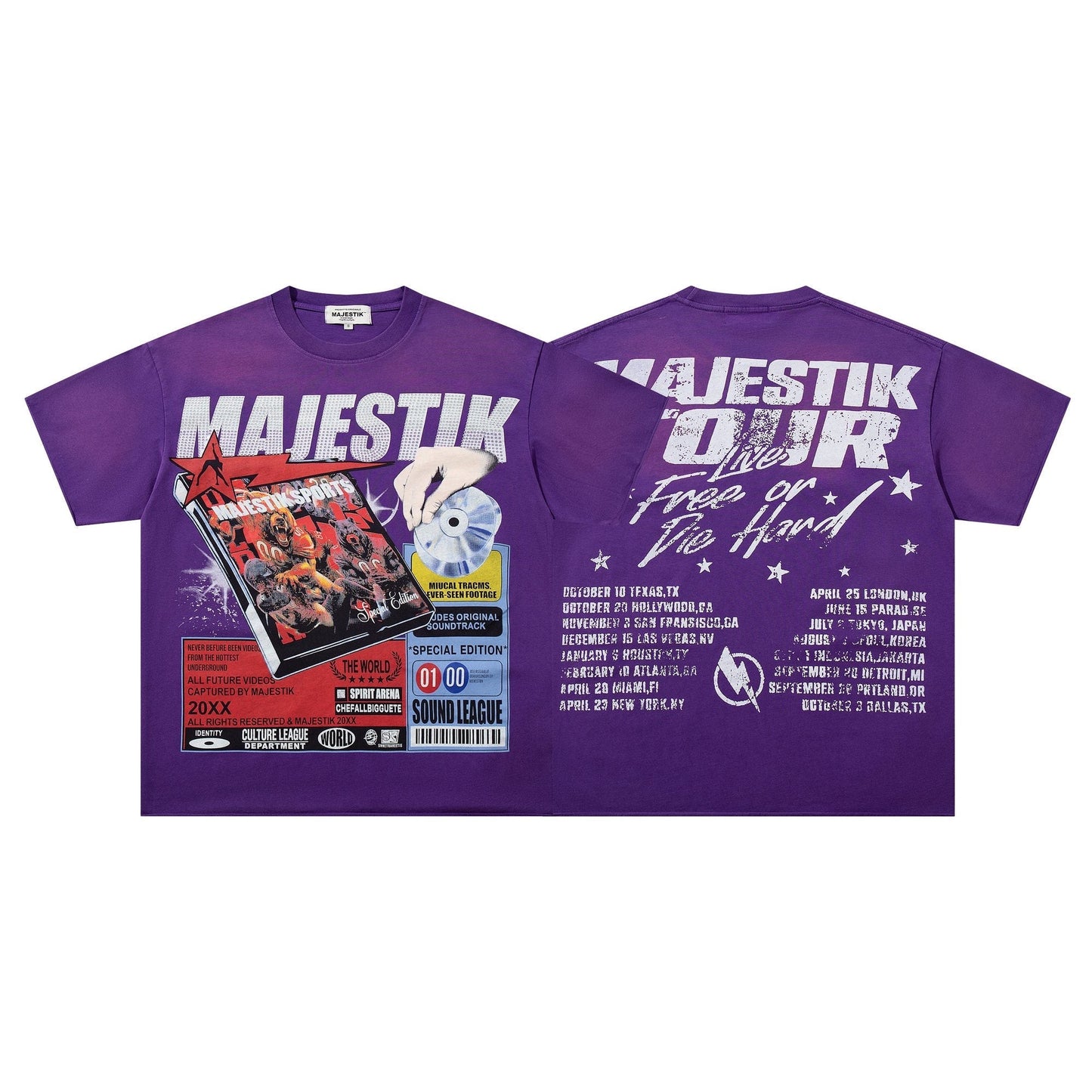 MAJESTIK Purple Tour Graphic T-Shirt ¡ª hero