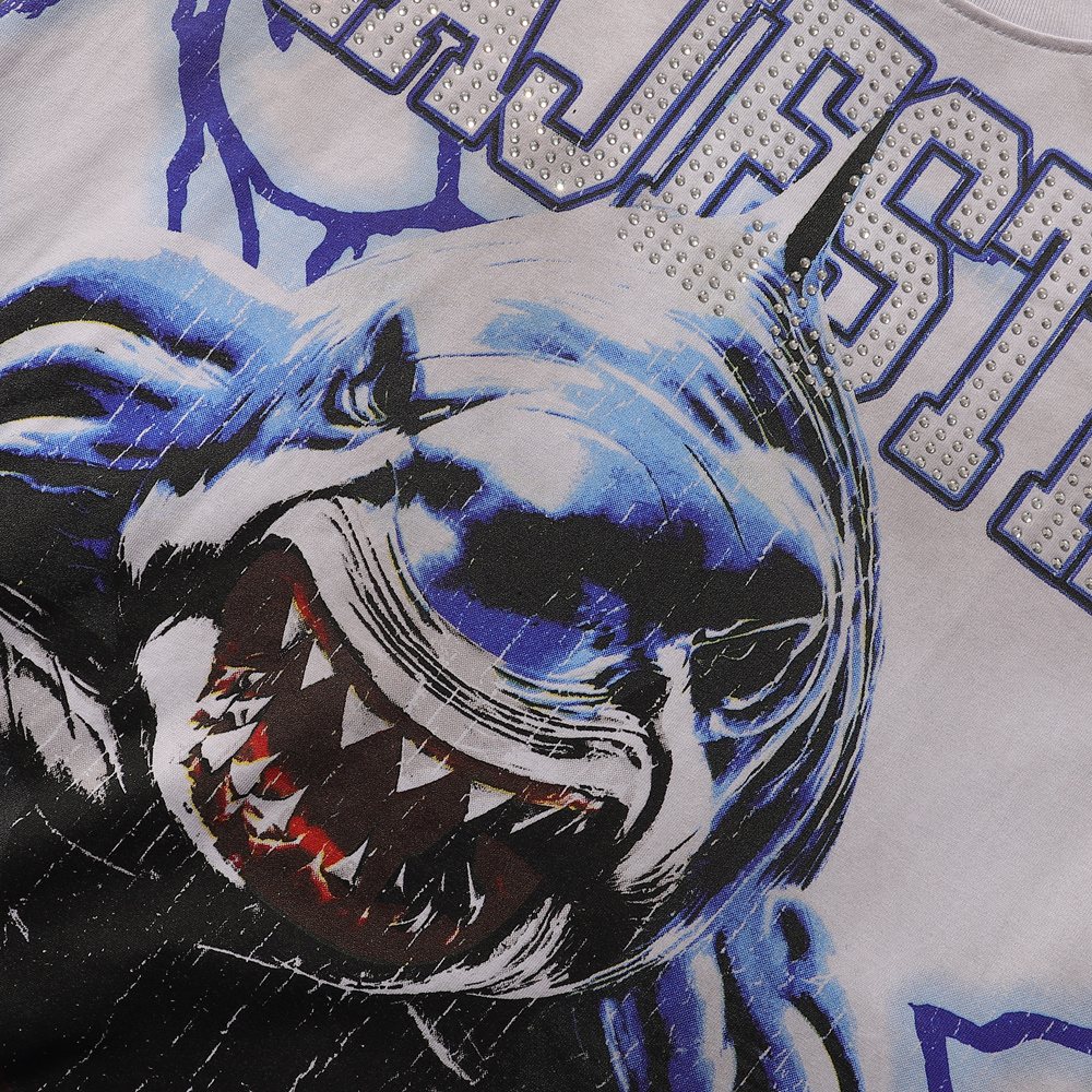 MAJESTIK The World Shark Graphic Short-Sleeve T-Shirt ¡ª detail
