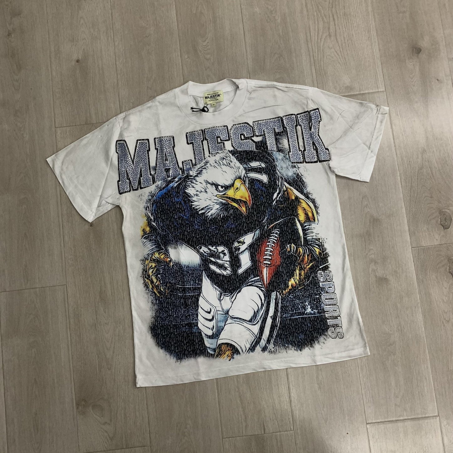 MAJESTIK Football Eagle Graphic T-Shirt ¡ª front