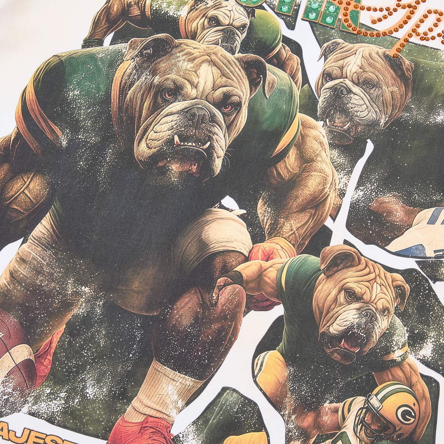 MAJESTIK Bulldog Graphic Short-Sleeve T-Shirt ¡ª detail