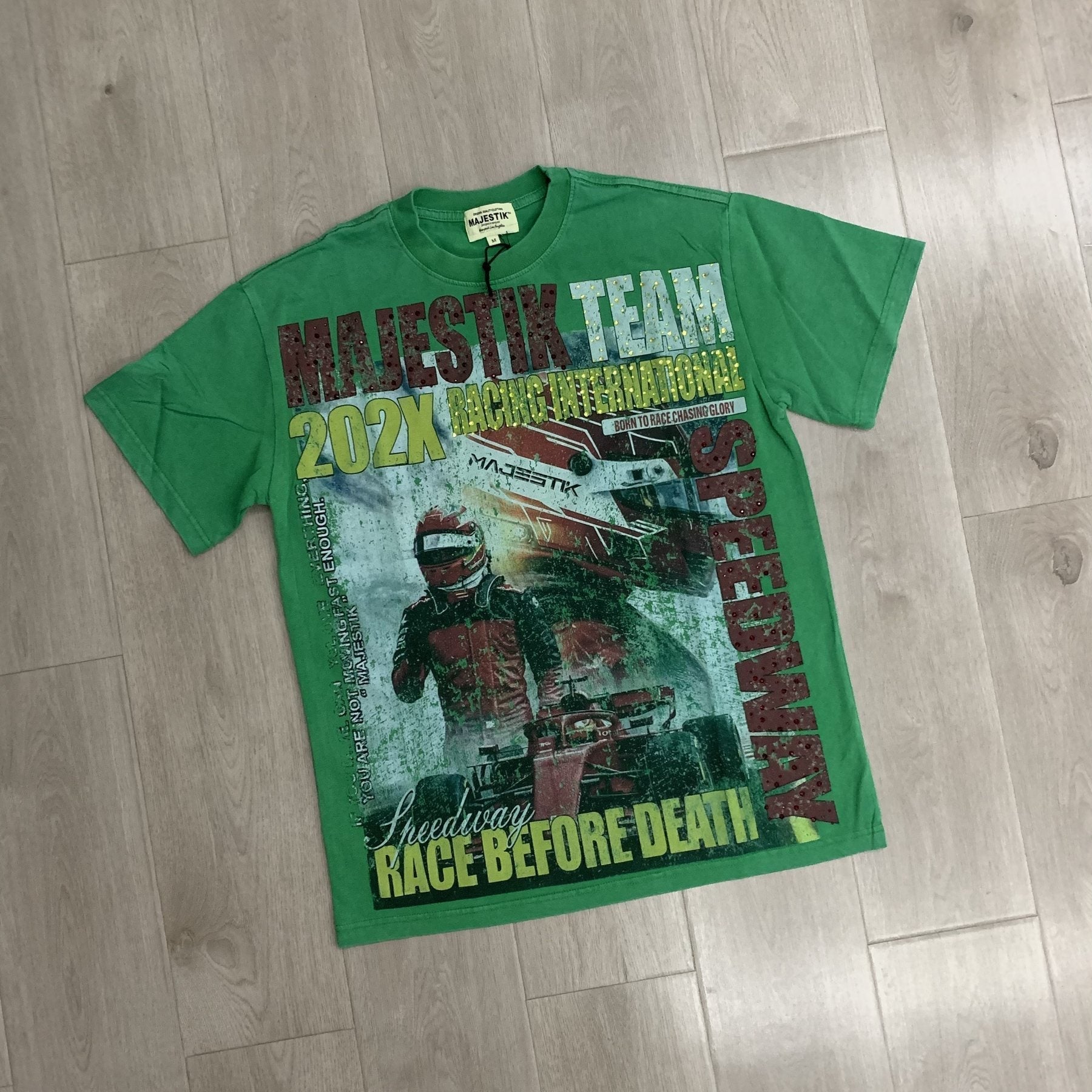 MAJESTIK Racing International 202X Green T-Shirt ¡ª front