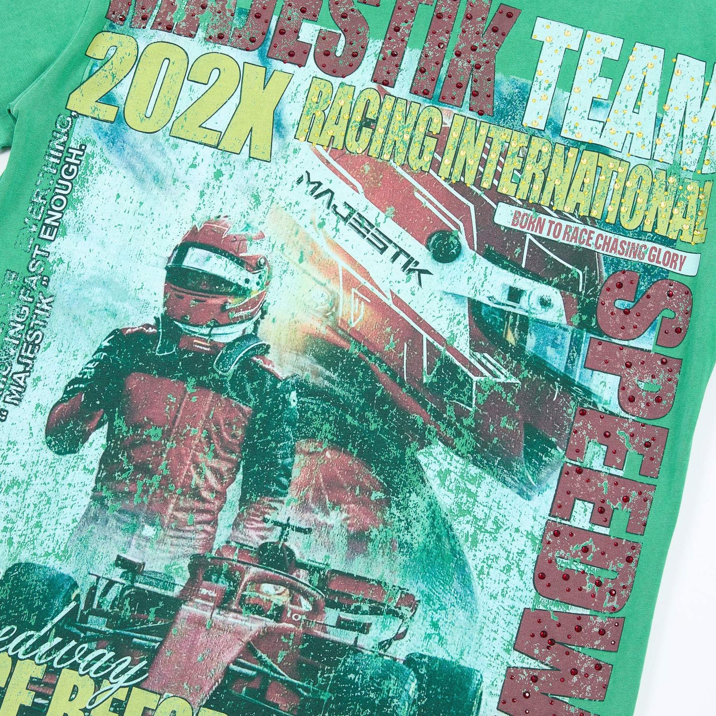 MAJESTIK Racing International 202X Green T-Shirt ¡ª detail