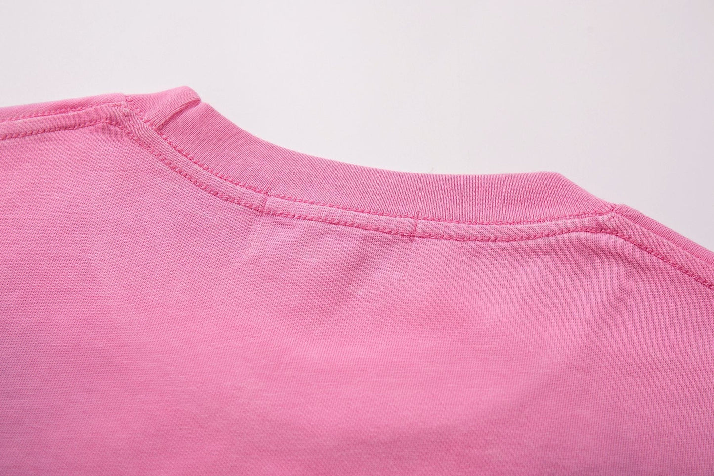 MAJESTIK Pink Rhinestone Distressed Graphic T-Shirt ¡ª detail