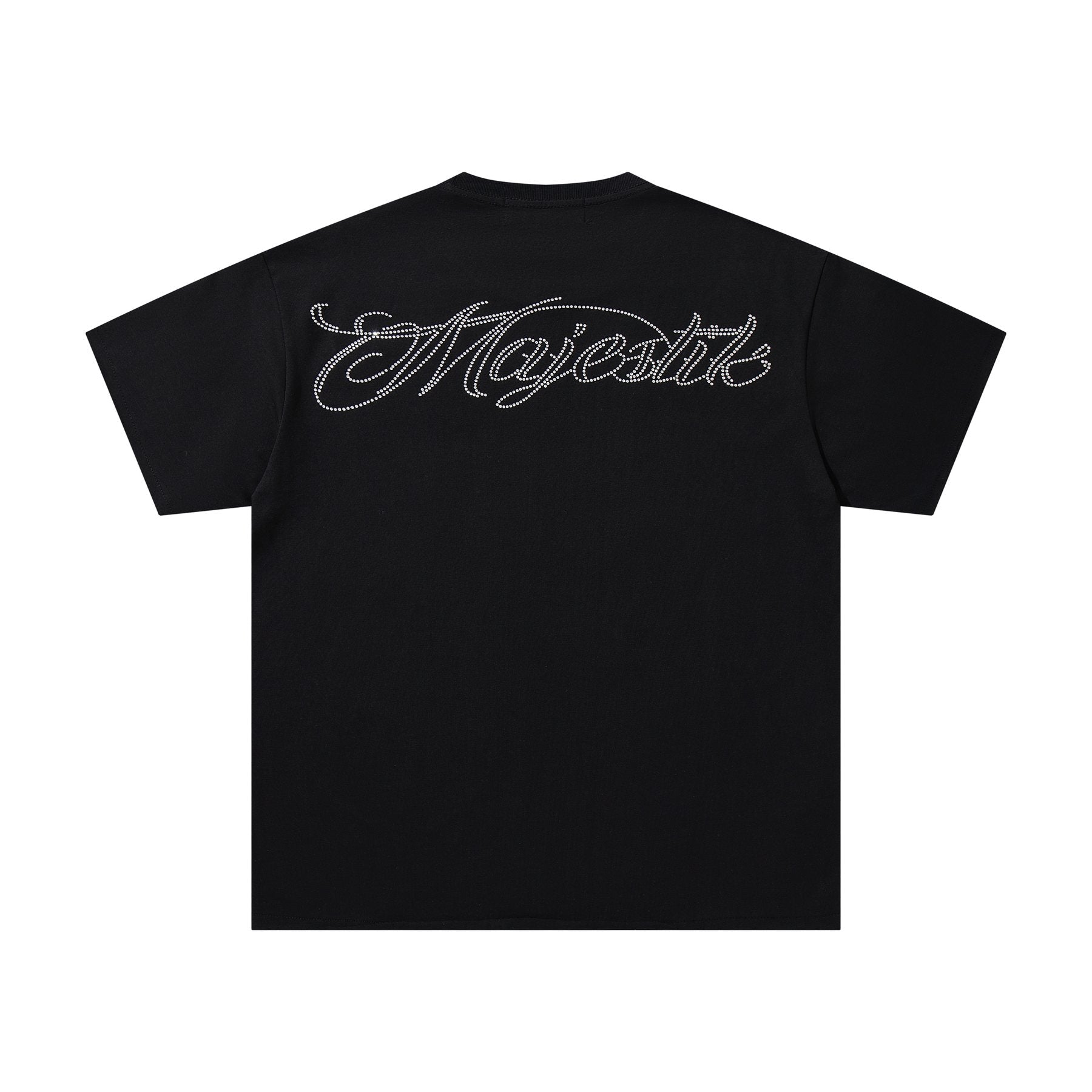MAJESTIK Blue-Green Front & Script Back Graphic T-Shirt ¡ª back