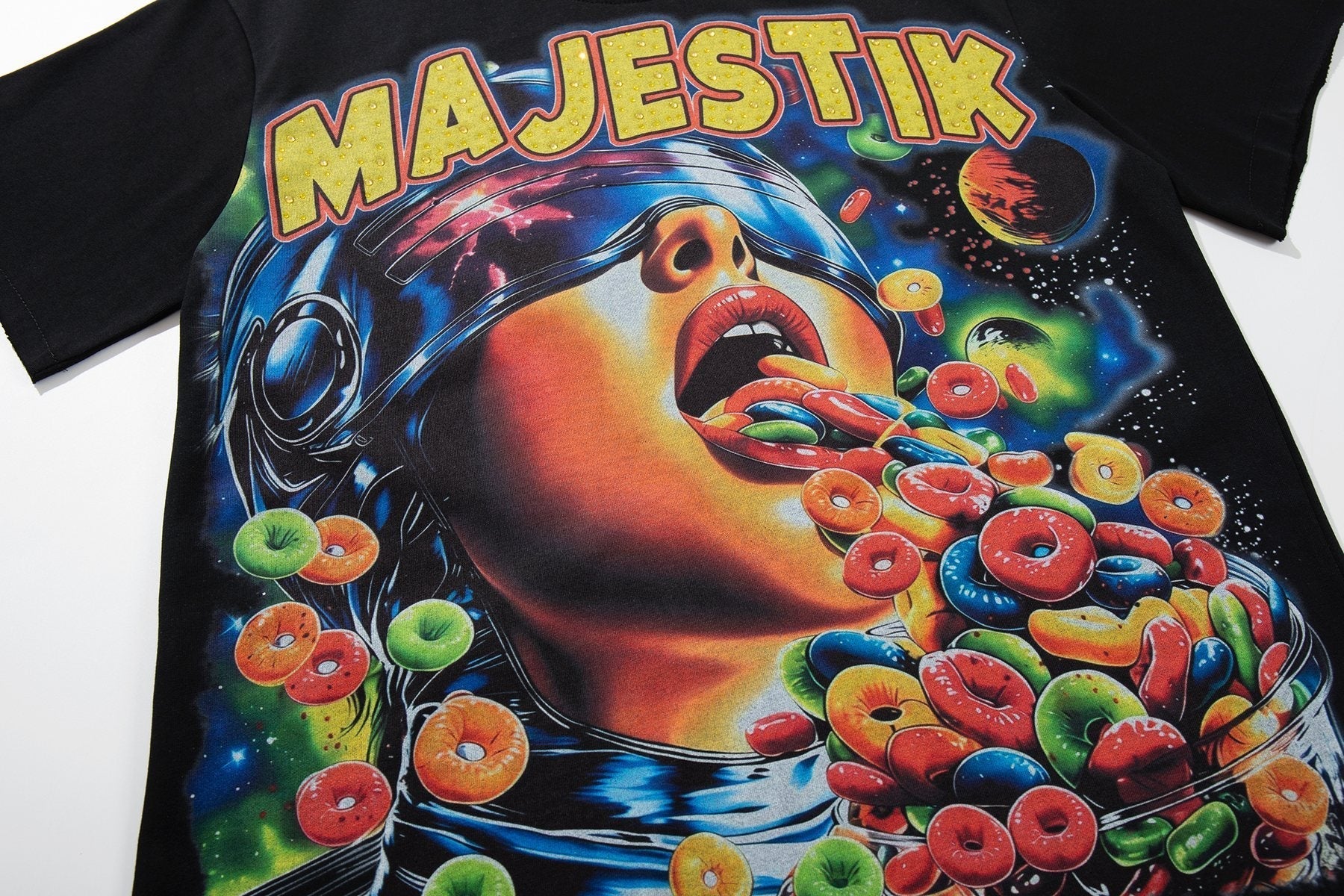 MAJESTIK Script Back Graphic T-Shirt ¡ª detail