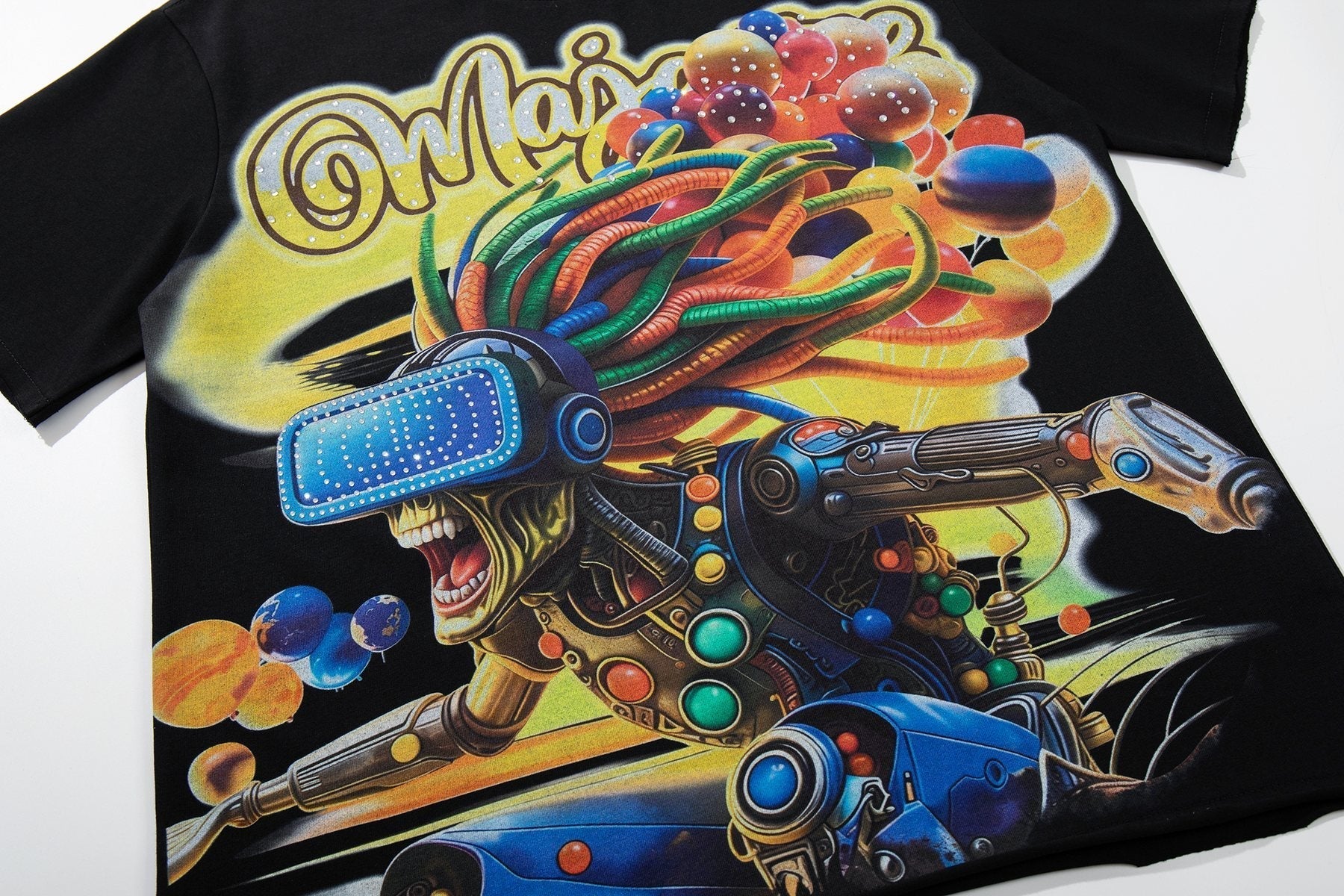 MAJESTIK Color Artwork Graphic T-Shirt ¡ª detail
