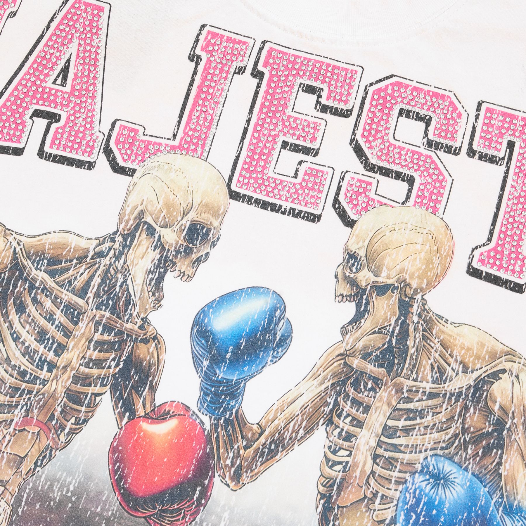 MAJESTIK Skeleton Boxing Graphic T-Shirt ¡ª detail
