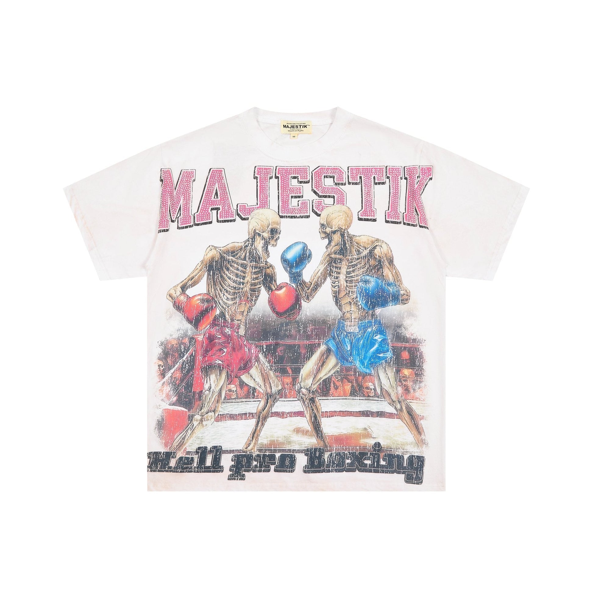 MAJESTIK Skeleton Boxing Graphic T-Shirt ¡ª hero