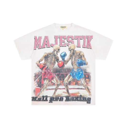 MAJESTIK Skeleton Boxing Graphic T-Shirt ¡ª hero
