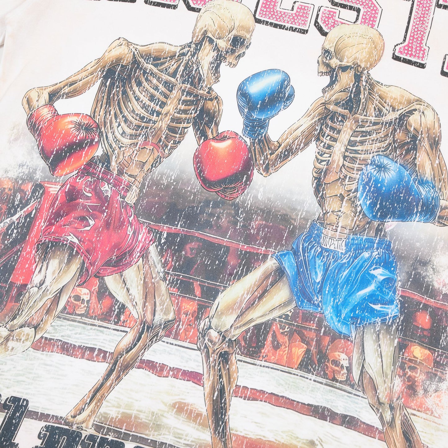 MAJESTIK Skeleton Boxing Graphic T-Shirt ¡ª detail